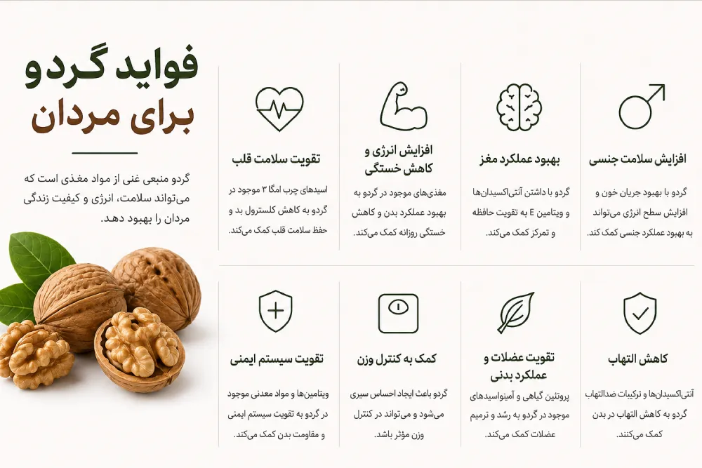 گردو برای مردان چه خواصی دارد؟