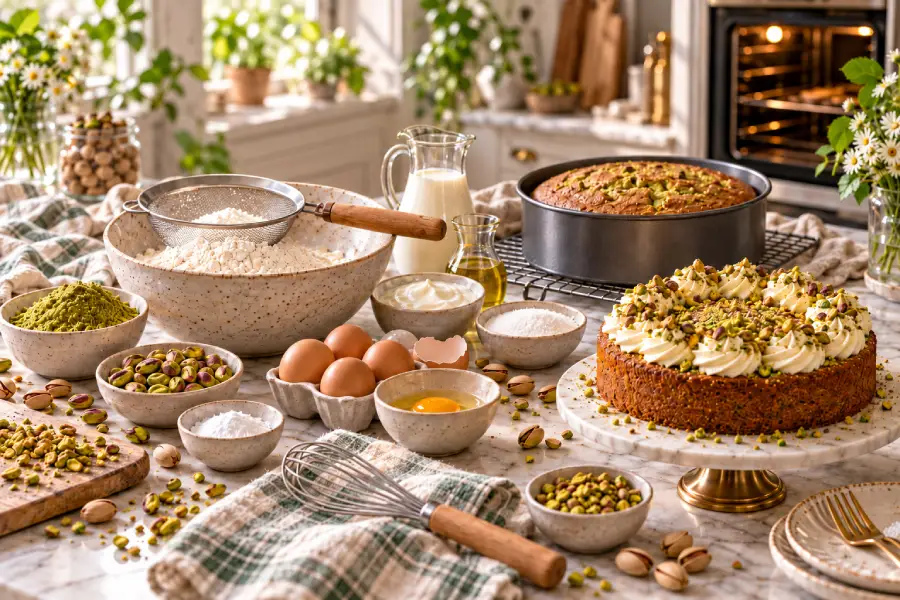 نکات مهم برای تهیه کیک پسته در فر