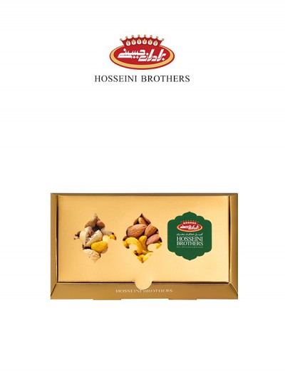 آجیل شیرین جعبه کادویی طلایی مینی