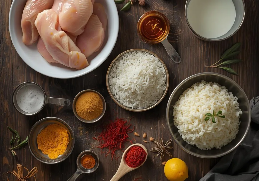 rice-and-chicken-raw-materials