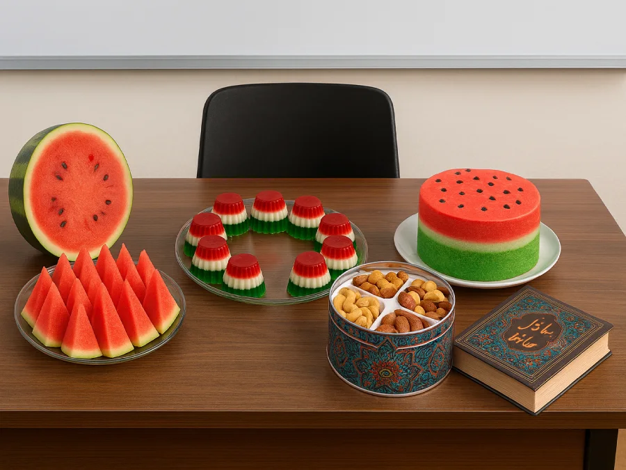 وسایل یلدا برای مدرسه