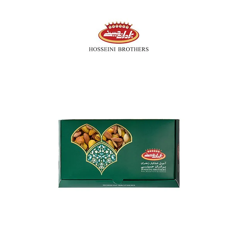 آجیل پذیرایی جعبه کادویی سبز مینی