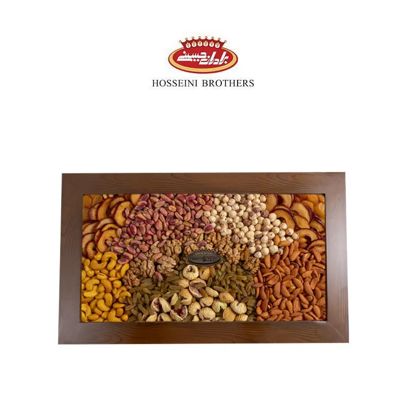 آجیل شیرین جعبه چوبی بزرگ